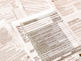 Image showing  Tax forms vintage