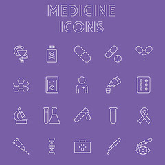 Image showing Medicine icon set.