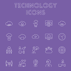 Image showing Technology icon set.