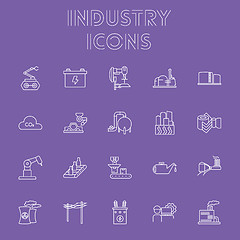 Image showing Industry icon set.