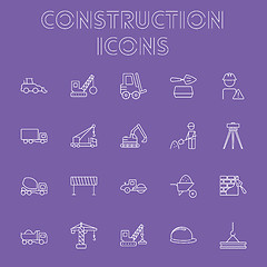 Image showing Construction icon set.