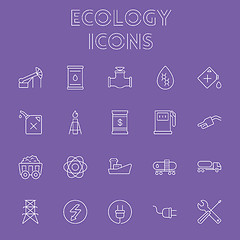 Image showing Ecology icon set.