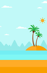 Image showing Background of small tropical island.