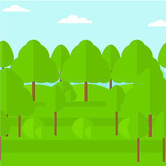 Image showing Background of green forest.