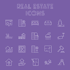 Image showing Real estate icon set.