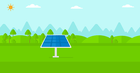 Image showing Background of mountains with solar panel.