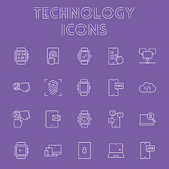 Image showing Technology icon set.