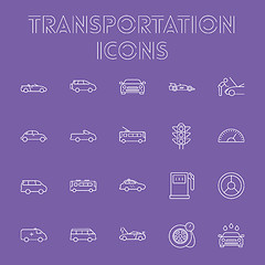 Image showing Transportation icon set.