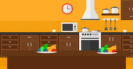 Image showing Background of kitchen with appliances.