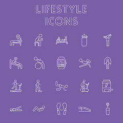 Image showing Lifestyle icon set.