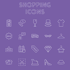 Image showing Shopping icon set.