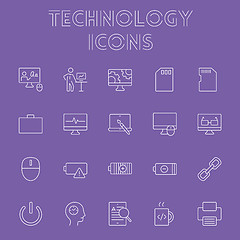 Image showing Technology icon set.