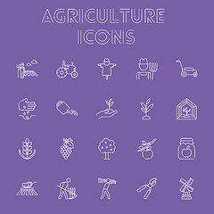 Image showing Agriculture icon set.