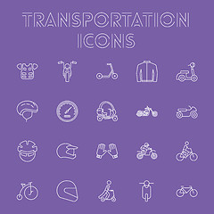 Image showing Transportation icon set.