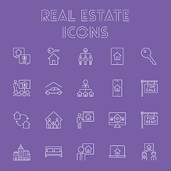 Image showing Real estate icon set.