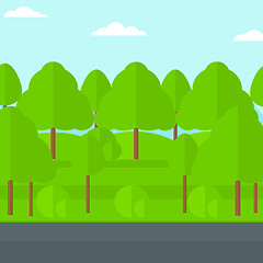 Image showing Background of green forest.