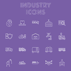 Image showing Industry icon set.