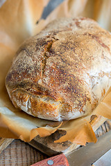 Image showing Fresh Italian ciabatta close-up.