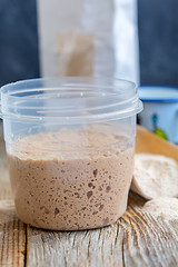 Image showing Cup with rye leaven.