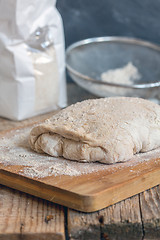 Image showing Dough for baking homemade bread.