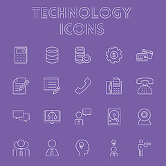 Image showing Technology icon set.