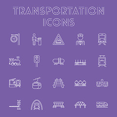 Image showing Transportation icon set.