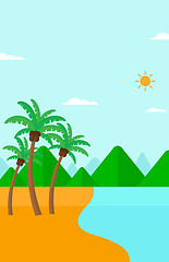 Image showing Background of tropical beach and sea.