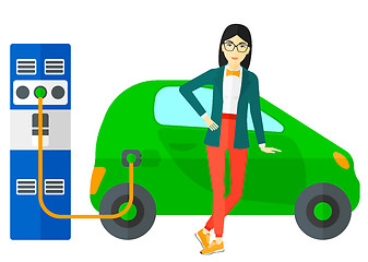 Image showing Charging of electric car.