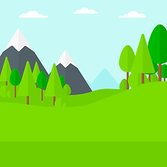 Image showing Background of green forest.