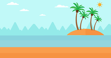 Image showing Background of small tropical island.