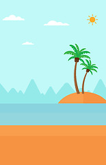 Image showing Background of small tropical island.