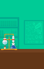 Image showing Background of chemistry laboratory.