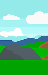 Image showing Background of hilly countryside.