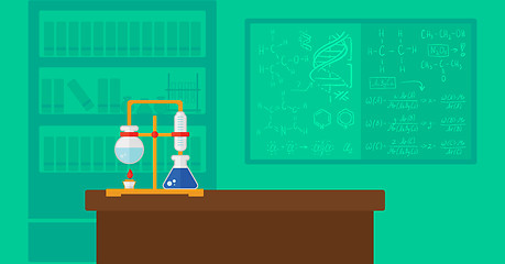 Image showing Background of chemistry laboratory.