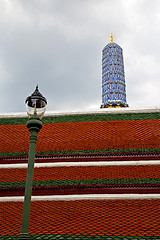 Image showing  thailand  bangkok in    temple abstract cross colors street lam