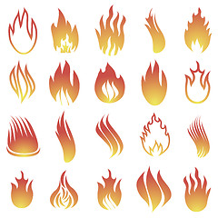 Image showing Hot Fire Icons