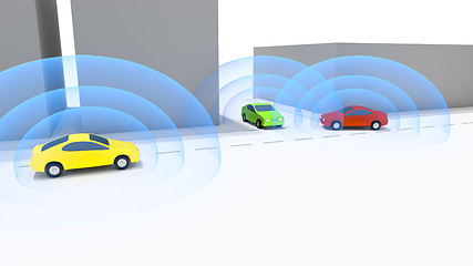 Image showing connected autonomous cars