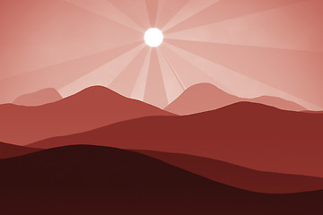 Image showing red landscape background