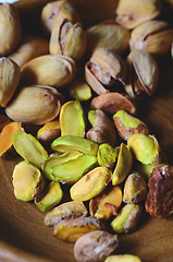 Image showing Close up shot of pistachios