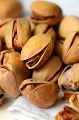 Image showing Close up shot of pistachios