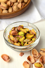 Image showing Close up shot of pistachios