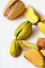 Image showing Close up shot of pistachios