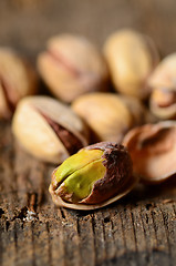 Image showing Close up shot of pistachios