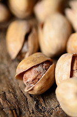 Image showing Close up shot of pistachios