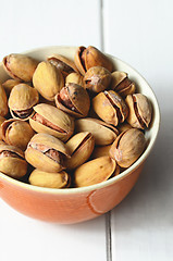 Image showing Close up shot of pistachios