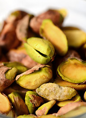 Image showing Close up shot of pistachios