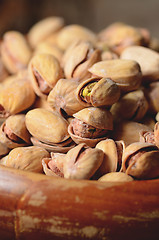 Image showing Close up shot of pistachios