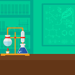 Image showing Background of chemistry laboratory.