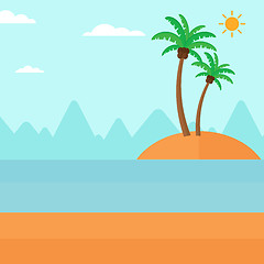 Image showing Background of small tropical island.