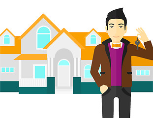 Image showing Real estate agent with key.